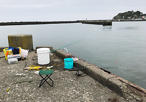 釣りキャンプ　大原漁港