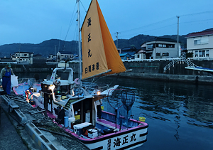 白間津港　海正丸　シマアジ　釣り