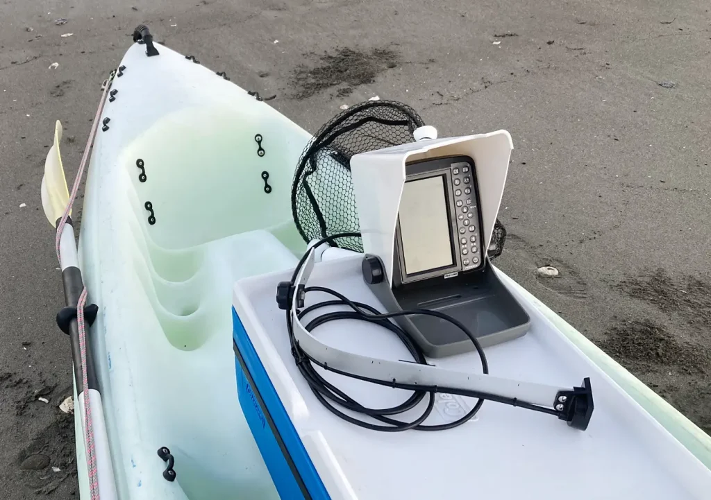 ホンデックスps-611cn2／フードカバー自作DIY/バイキングカヤックニモ／取り付け／千葉内房夏タチウオいつ？釣果