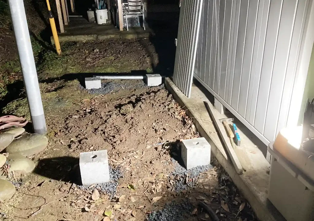 カヤック収納台DIY/自作単管パイクカヤック置き場/素人でも簡単に作れる大型収納ラック屋外屋根付き