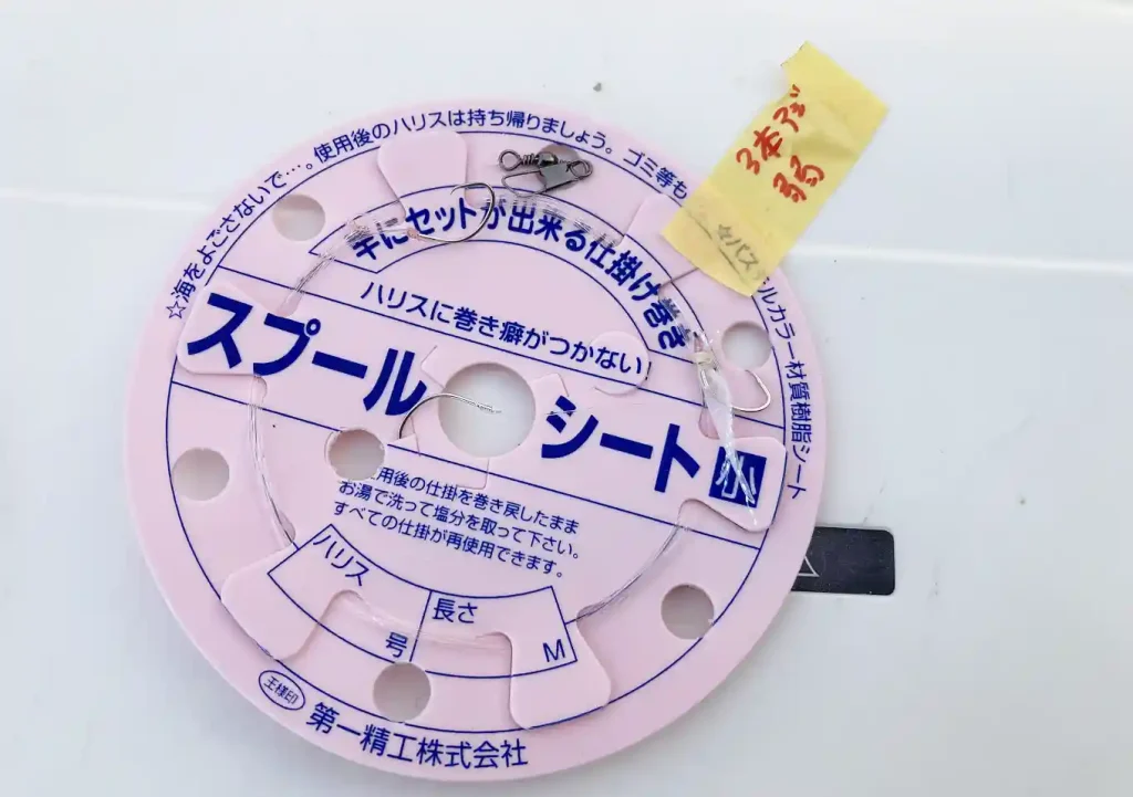 外房磯釣り（カゴ釣り）道具／餌と仕掛け／アジ針３本道糸２号／勝浦・鴨川釣果