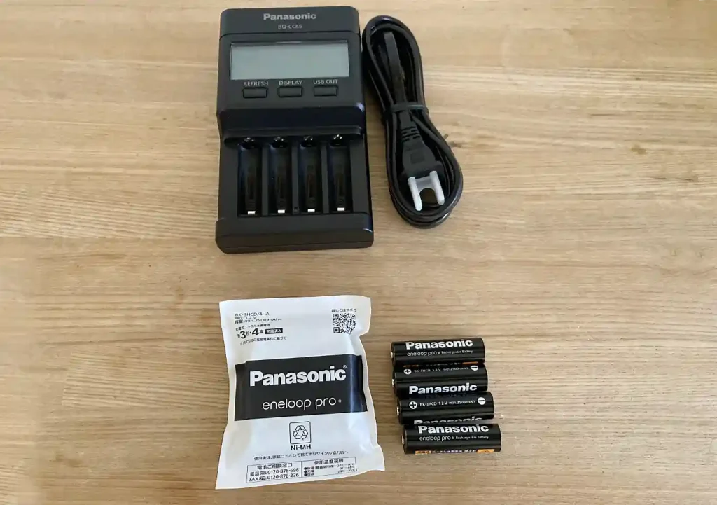 ホンデックスPS-611CN2用にエネループプロ購入／BQ-CC65AKBBA/海外逆輸入／アマゾン(amazon)で簡単に購入可能／高容量で魚探バッテリーに／使えるコスパ比較で選択した急速充電器セット