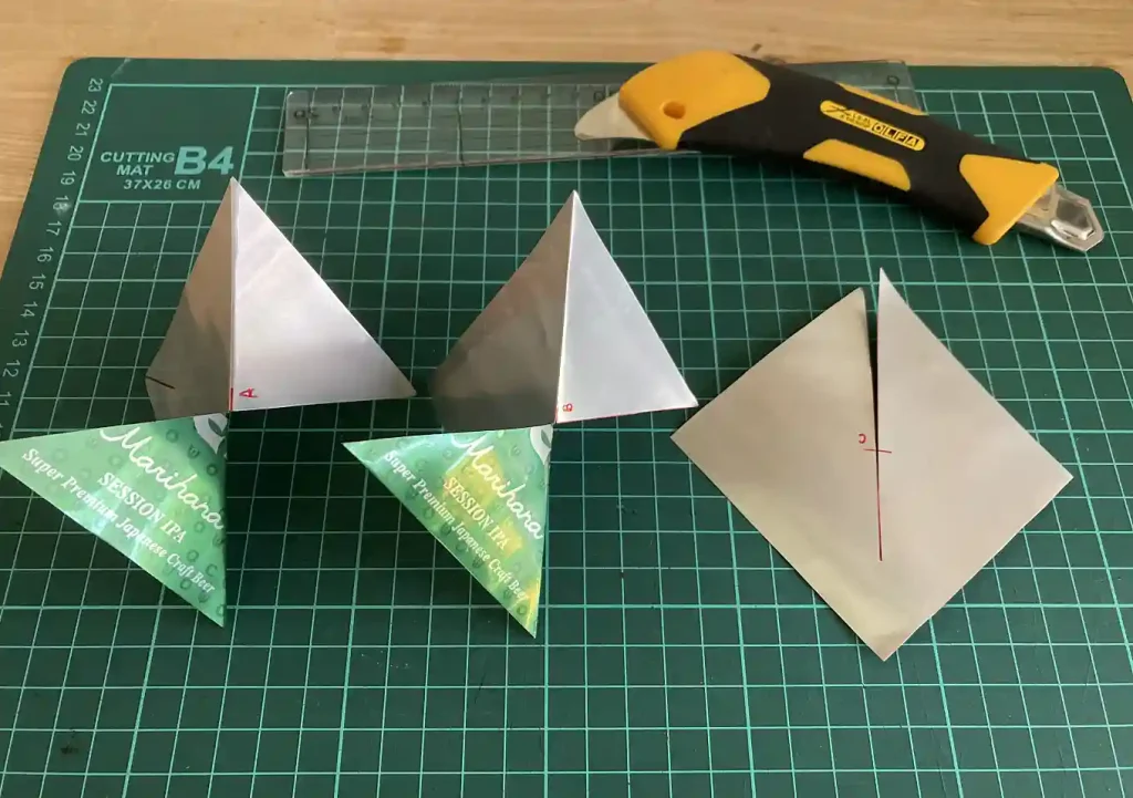 【カヤックDIY】好きなビール銘柄のアルミ缶で作るレーダーリフレクター/COEDOの毱花/作り方/海上保安庁が推奨/空き缶レーダー反射器「みえな ア缶」