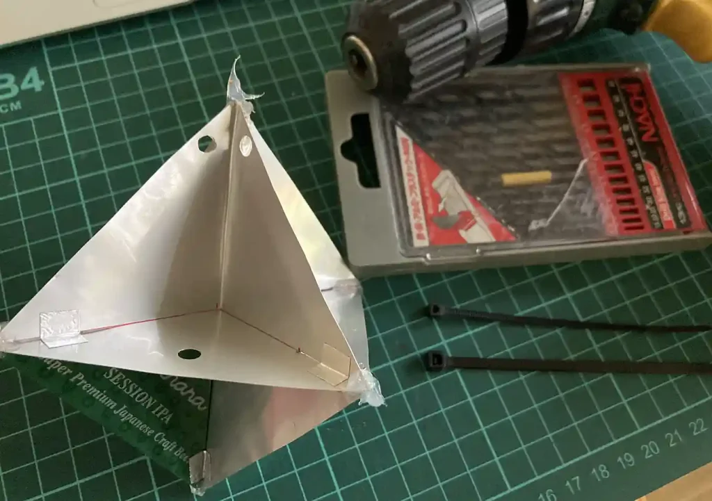 【カヤックDIY】好きなビール銘柄のアルミ缶で作るレーダーリフレクター/COEDOの毱花/作り方/海上保安庁が推奨/空き缶レーダー反射器「みえな ア缶」