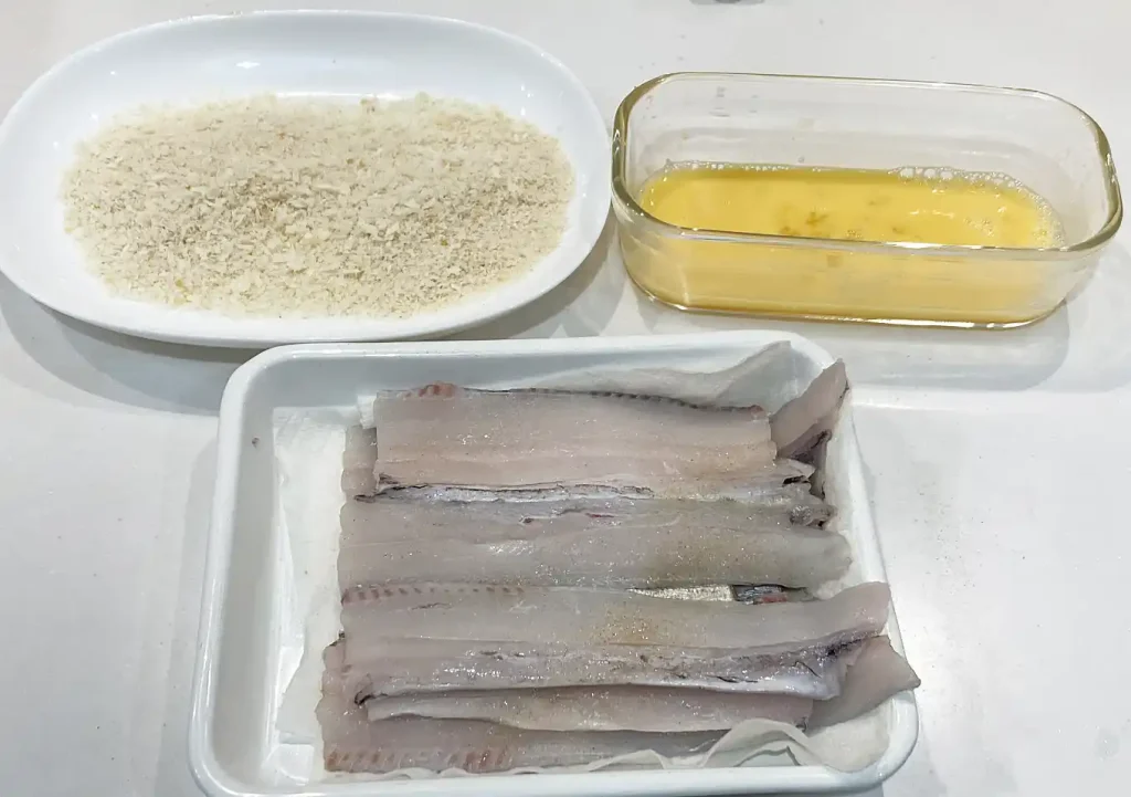 釣りレシピ(タチウオ)/子供も大好き香草焼き/フライ・揚げ物/簡単料理(白身魚)